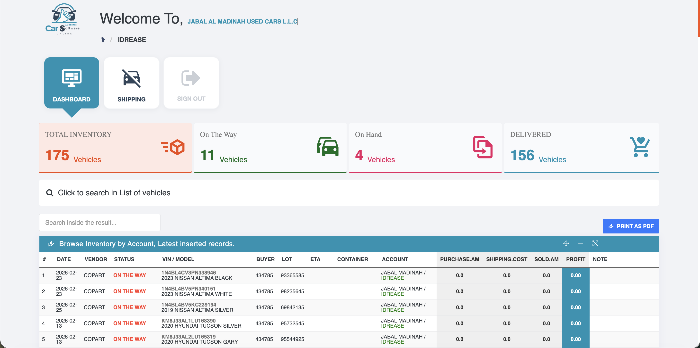 Customer portal